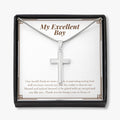 Exceptional Person Like You stainless steel cross necklace front