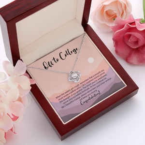 Life's Beautiful Voyage love knot pendant luxury led box red flowers