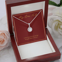 Load image into Gallery viewer, Marriage Into Gold eternal hope necklace premium led mahogany wood box
