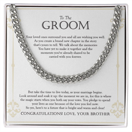 The Magic Starts cuban link chain silver front