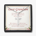 Extremely Blessed stainless steel cross necklace front