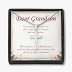 Extremely Blessed stainless steel cross necklace front