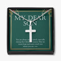 Always On My Mind stainless steel cross necklace front