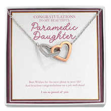 Load image into Gallery viewer, Job Well Done interlocking heart necklace front

