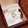 A Family Of Three forever love gold pendant premium led mahogany wood box
