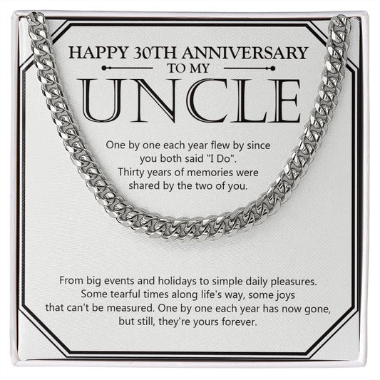 Fifty Years of Memories cuban link chain silver front