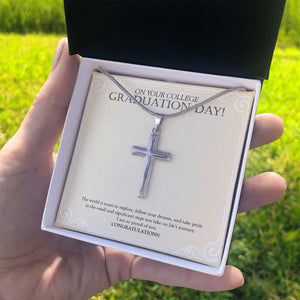 Take Pride In The Significant Steps stainless steel cross standard box on hand