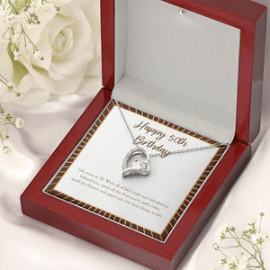 Finer Things In Life forever love silver necklace premium led mahogany wood box