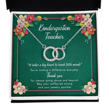 Load image into Gallery viewer, Teach Little Minds double circle necklace front
