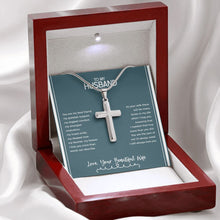 Load image into Gallery viewer, The Part Of Me I&#39;ll Always Need stainless steel cross premium led mahogany wood box
