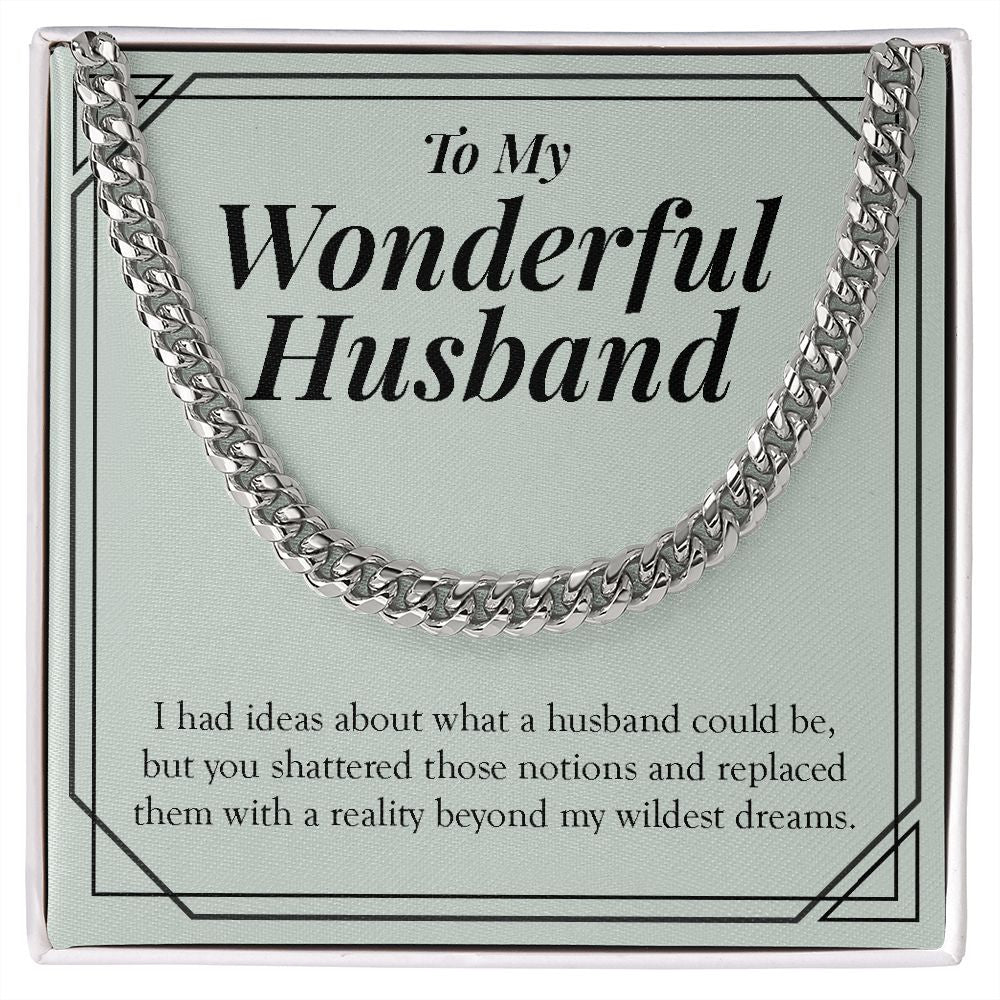 Replace Reality Beyond Dreams cuban link chain silver front