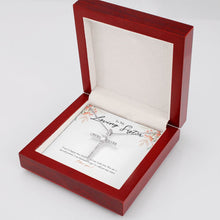 Load image into Gallery viewer, Special Person cz cross necklace luxury led box side view
