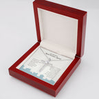 Presented the Right House cz cross necklace luxury led box side view