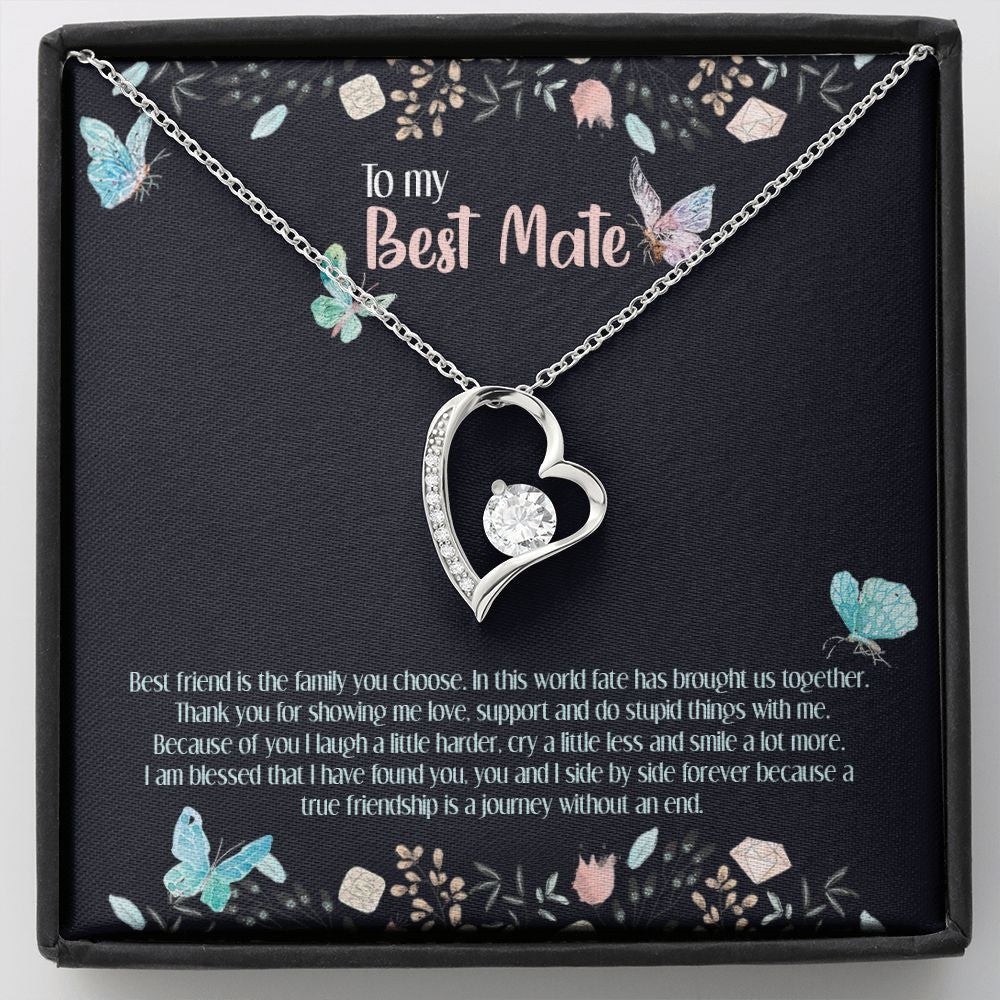 Fate Has Brought Us Together forever love silver necklace front