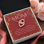 A Santa Who Brightens My Day interlocking heart pendant pink flower