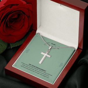 Matters Of The Heart stainless steel cross luxury led box rose