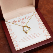 Load image into Gallery viewer, Deserve The Best forever love gold pendant premium led mahogany wood box
