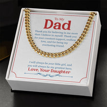Load image into Gallery viewer, Little Girl Greatest Hero cuban link chain gold standard box
