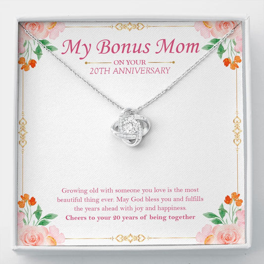 With Someone You Love love knot necklace front