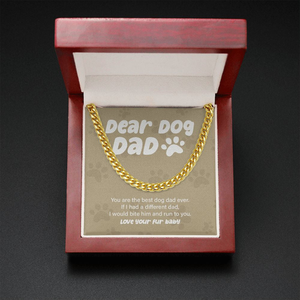 Run To You cuban link chain gold mahogany box led