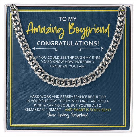 See Through My Eyes cuban link chain silver front