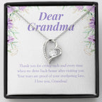 Your Everlasting Love forever love silver necklace front
