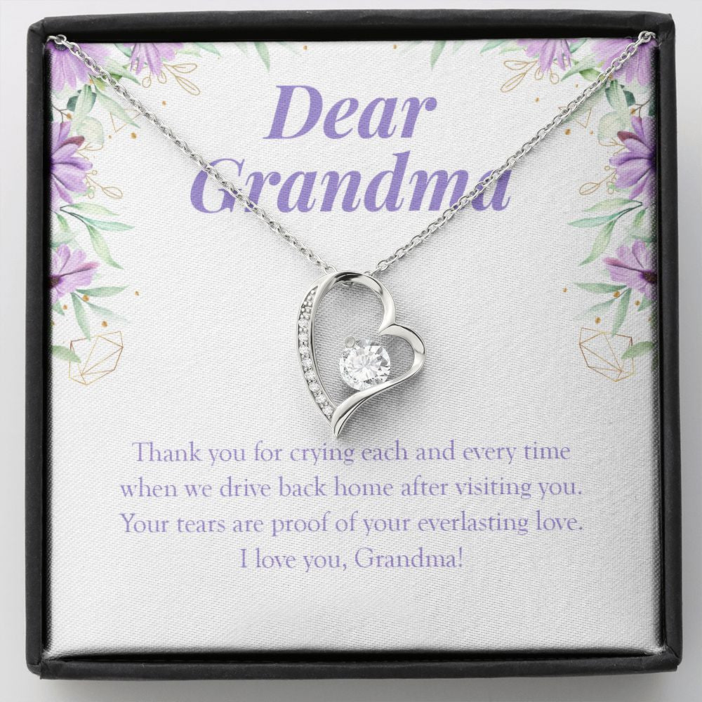 Your Everlasting Love forever love silver necklace front
