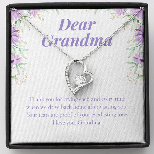 Your Everlasting Love forever love silver necklace front