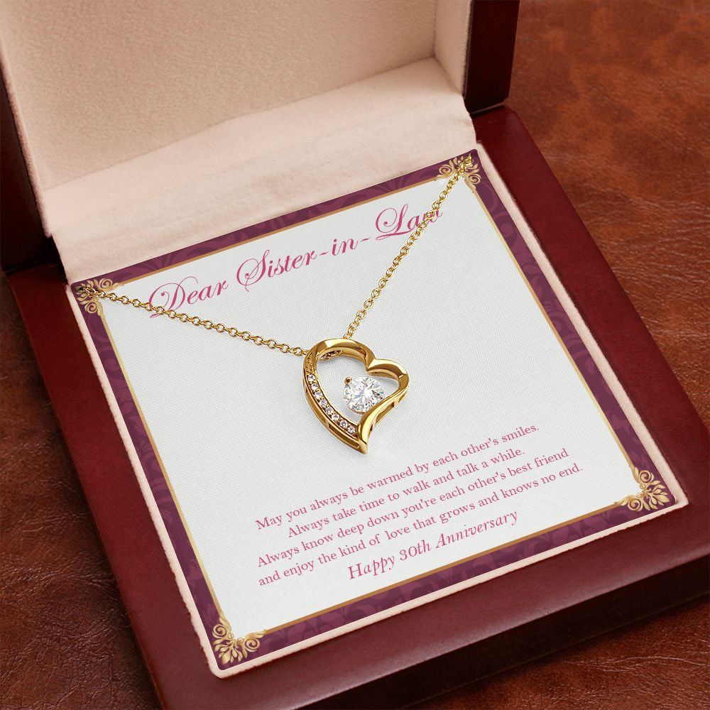 Each Other's Warm Smiles forever love gold pendant premium led mahogany wood box