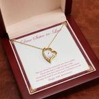 Each Other's Warm Smiles forever love gold pendant premium led mahogany wood box