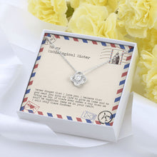 Load image into Gallery viewer, Keep Me In Your Heart love knot pendant yellow flower
