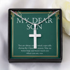Always On My Mind stainless steel cross yellow flower