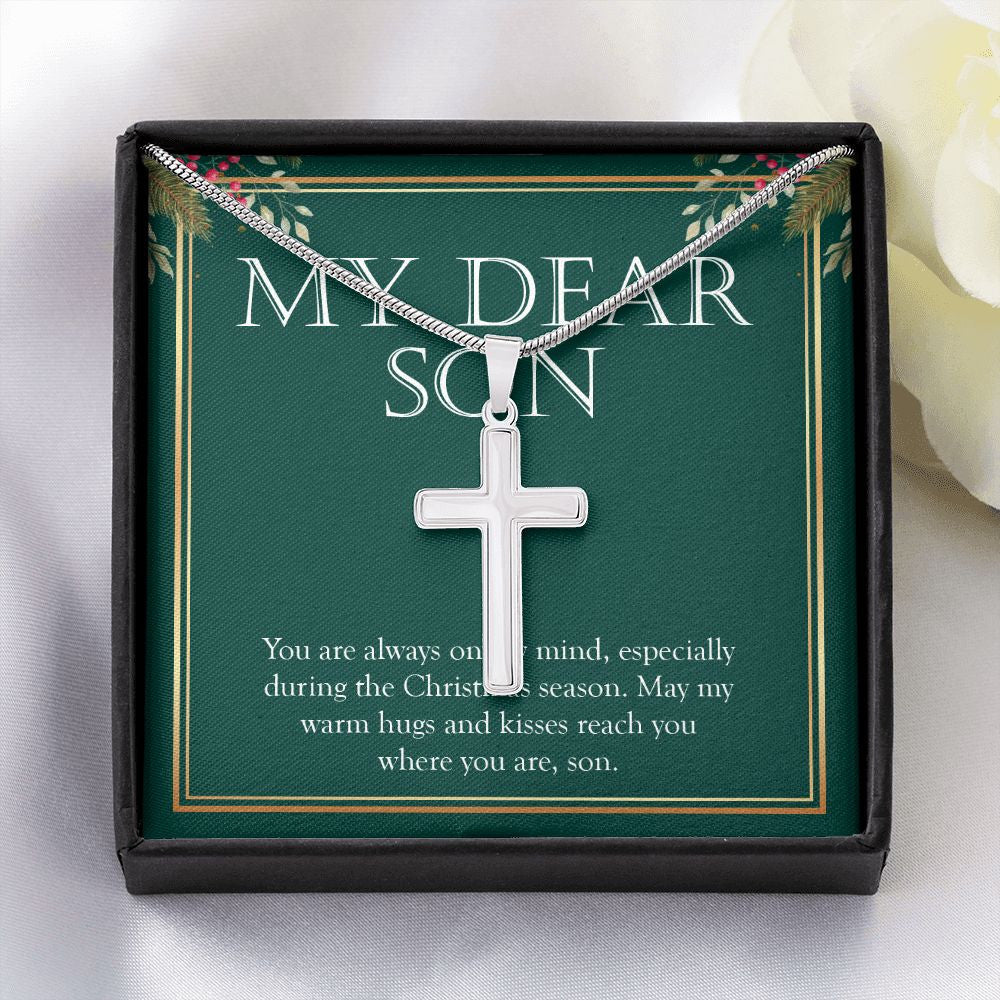 Always On My Mind stainless steel cross yellow flower