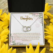 Load image into Gallery viewer, Sunshine to my days double circle pendant yellow flower
