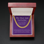 Definitely On That List cuban link chain gold mahogany box led