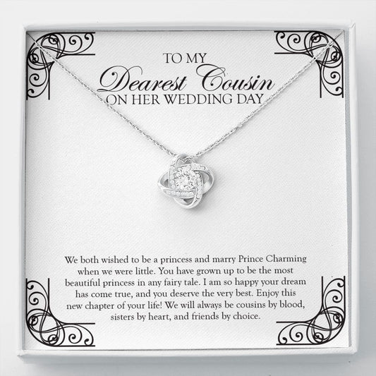 Princess In Fairytales love knot necklace front