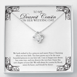 Princess In Fairytales love knot necklace front