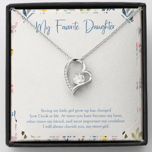 My Confidant forever love silver necklace front
