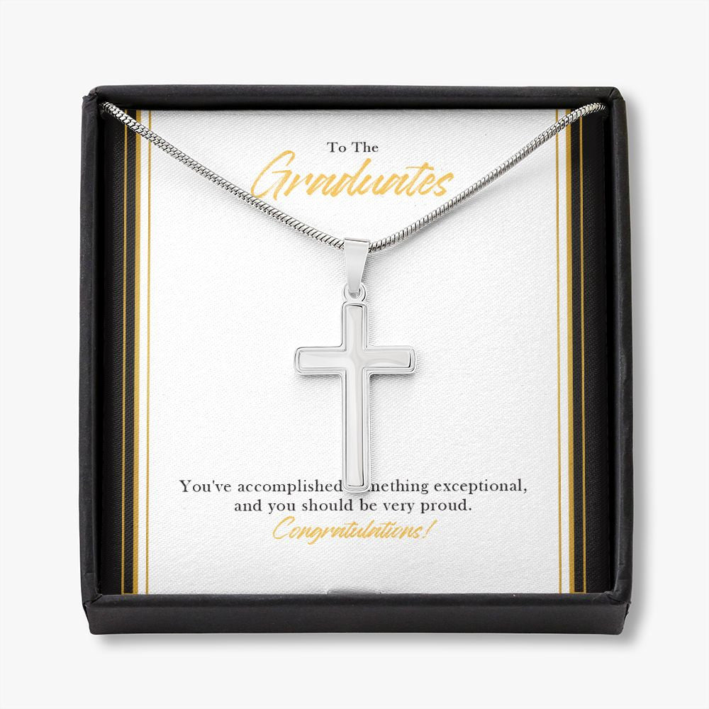 Something Exceptional stainless steel cross necklace front