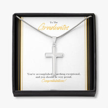 Load image into Gallery viewer, Something Exceptional stainless steel cross necklace front
