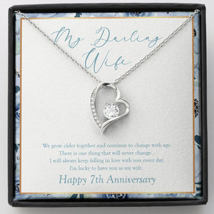 There Is One Thing forever love silver necklace front