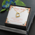 Just As Beautiful Too forever love gold necklace front