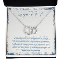 Load image into Gallery viewer, Face Of The Gravest Temptation double circle necklace front
