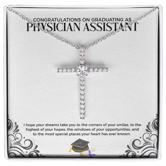 To The Most Special Place cz cross necklace front