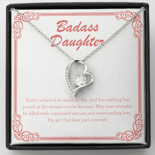 You've Achieved So Much forever love silver necklace front