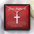 Lucky To Have You stainless steel cross yellow flower