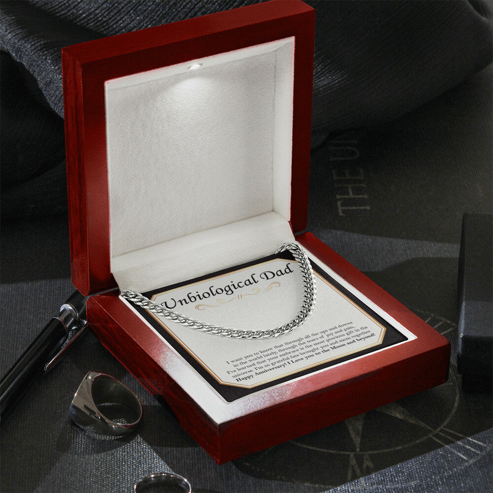 Tears Of Joy And Pain cuban link chain silver premium led mahogany wood box