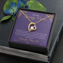 Load image into Gallery viewer, My Loving Mother forever love gold necklace front
