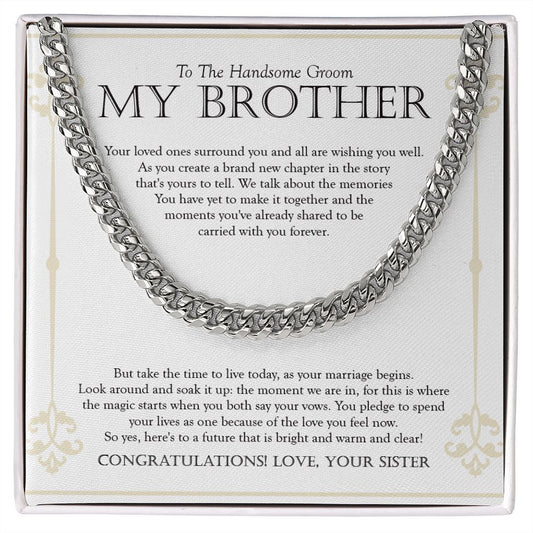 Story That's Yours To Tell cuban link chain silver front