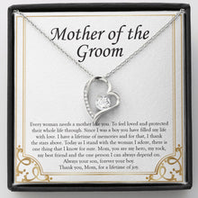 Load image into Gallery viewer, You Are My Hero forever love silver necklace front
